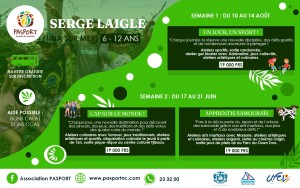 Centre de loisirs PASPORT Serge Laigle à Tina-sur-Mer - Vacances d'août 2026 - Enfants de 6 à 12 ans