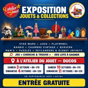 Exposition Jouets et Collections à l’Atelier du Jouet à Ducos – Octobre 2026