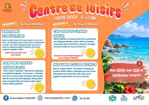 Programme PASPORT Centre Boyer à Nouméa pour les 6 à 12 ans – Vacances octobre 2026
